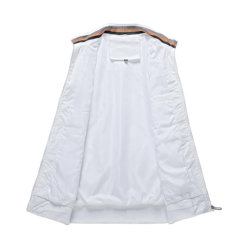 Casual jack voor heren in effen kleur