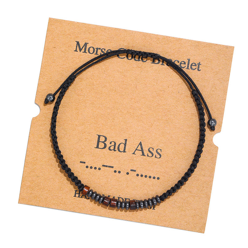 Morse code paar armband