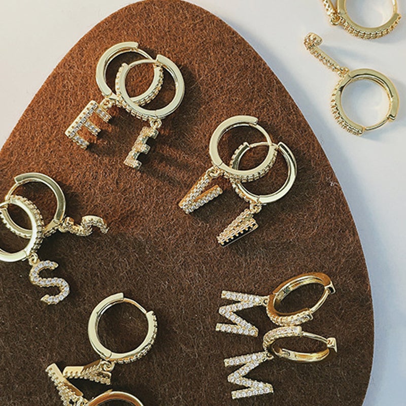 Alfabet Hoepel Oorbellen