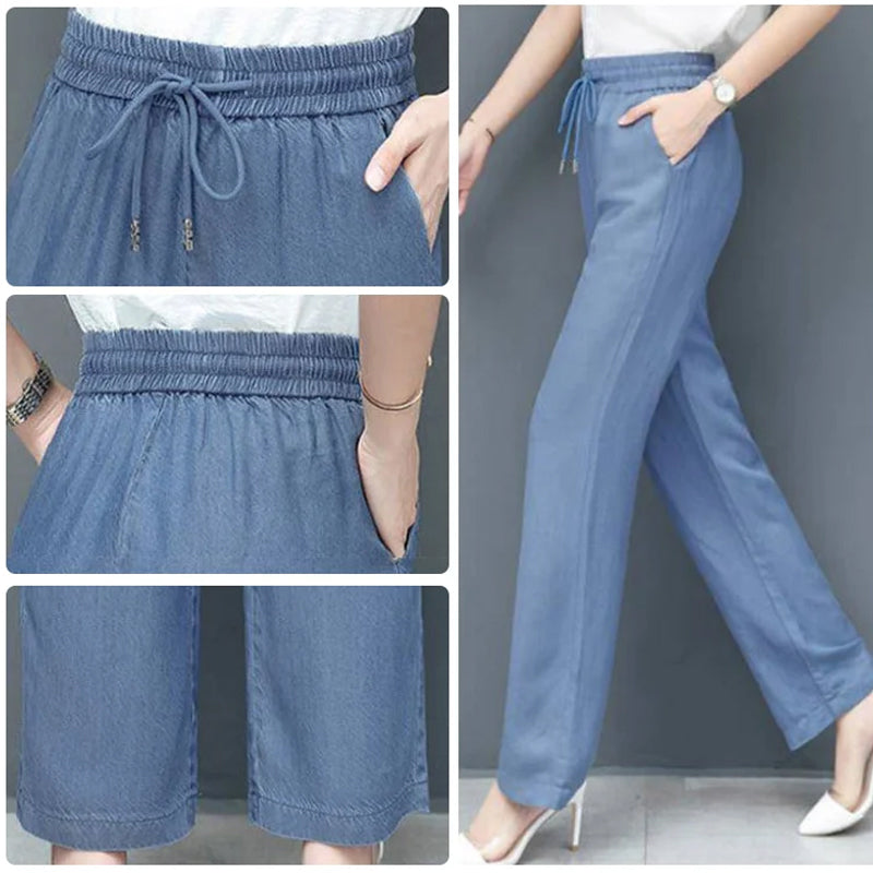 Losse casual broek van ijszijde