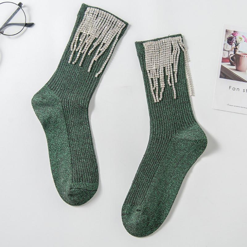 Damessokken met kwastjes