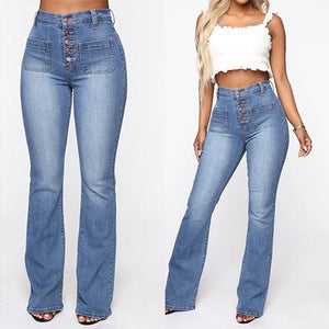 Flare-jeans met hoge taille