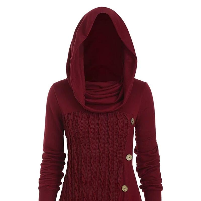 Prachtige jurk met capuchon