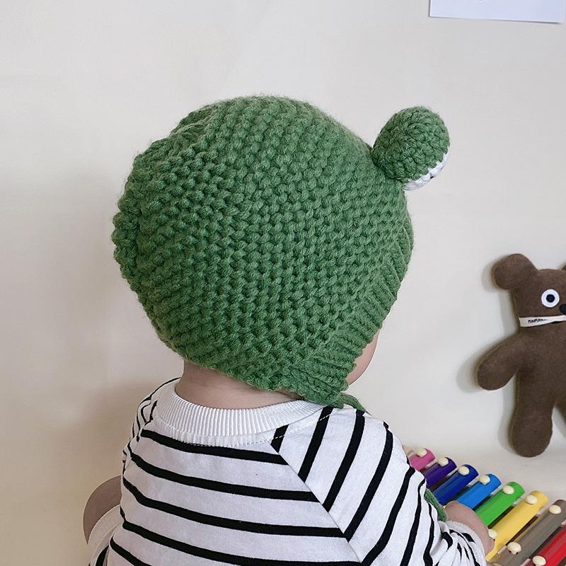 Leuke Frog Cartoon Winter Kids gebreide muts muts