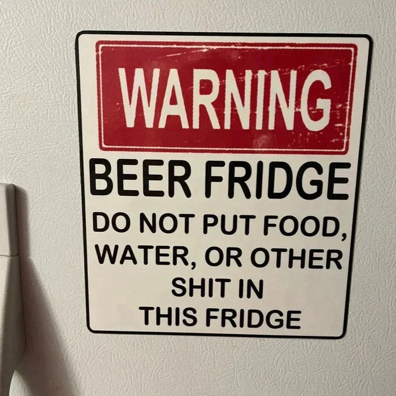 Grappig Bier Koelkast Vintage Sticker Teken