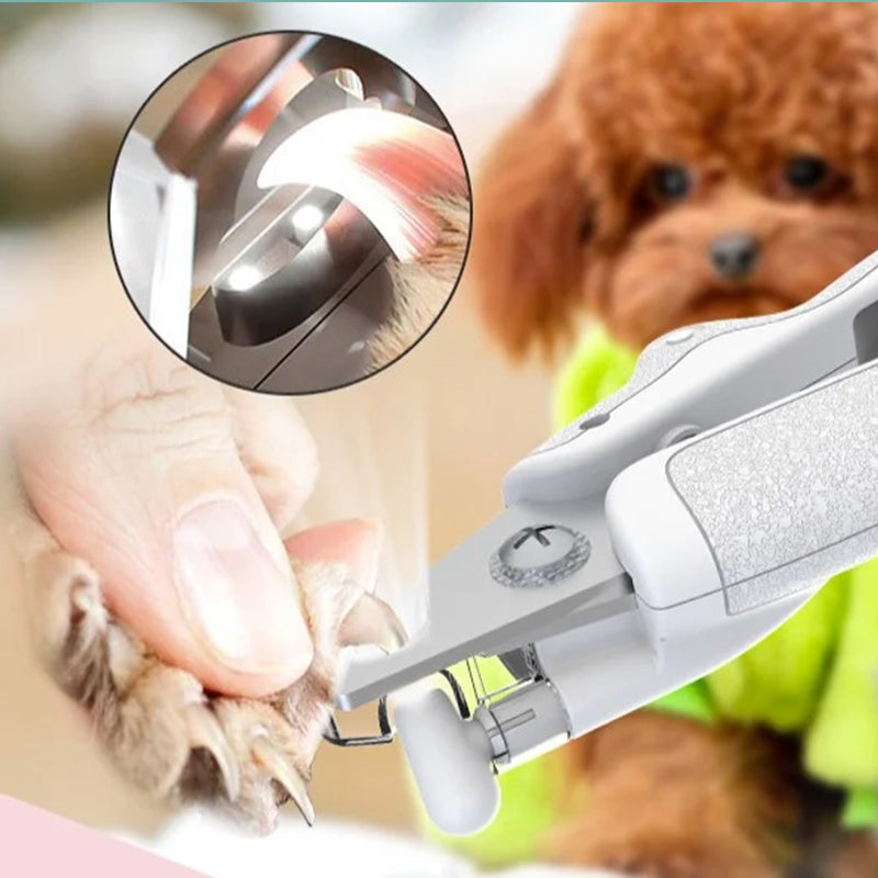 Nagelknipper voor huisdieren met LED-lampje en nagel opberg doos