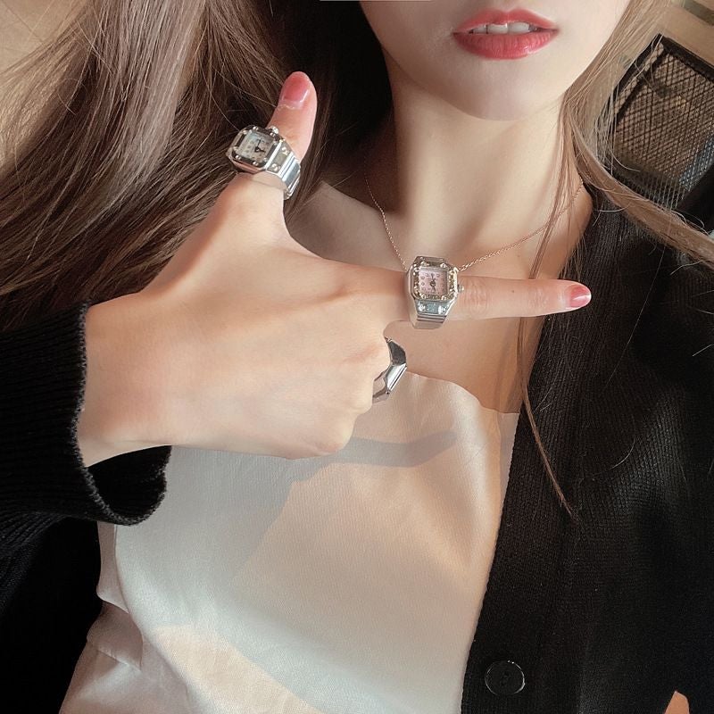 Ring met echt horloge voor koppels