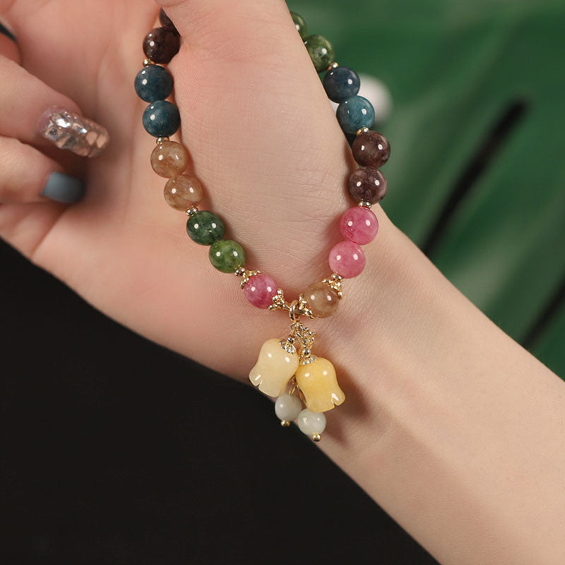 Natuurlijk gekleurde toermalijn armband