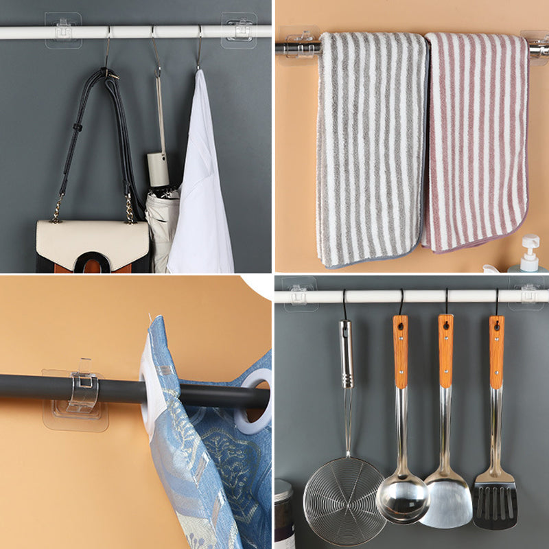 Transparante hangende staafclip