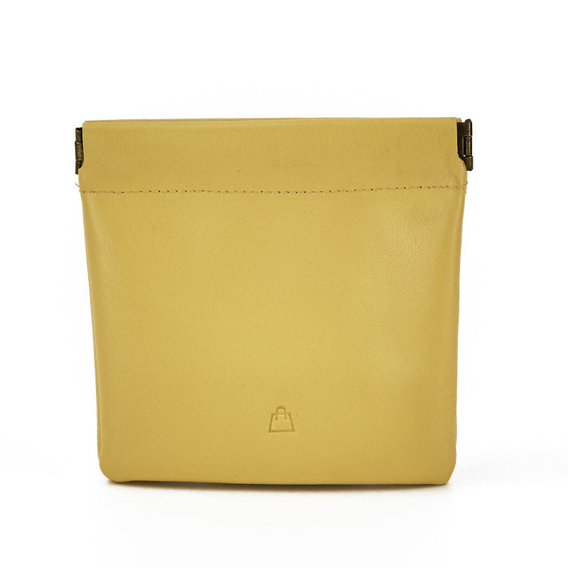 Leren knijp portemonnee