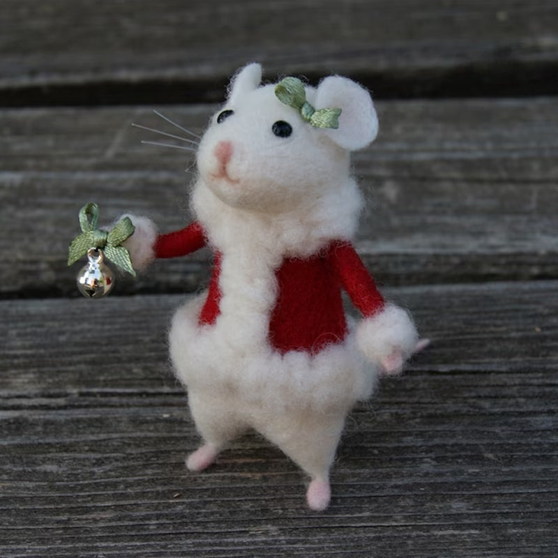 Vilten muis- en pompoenornament