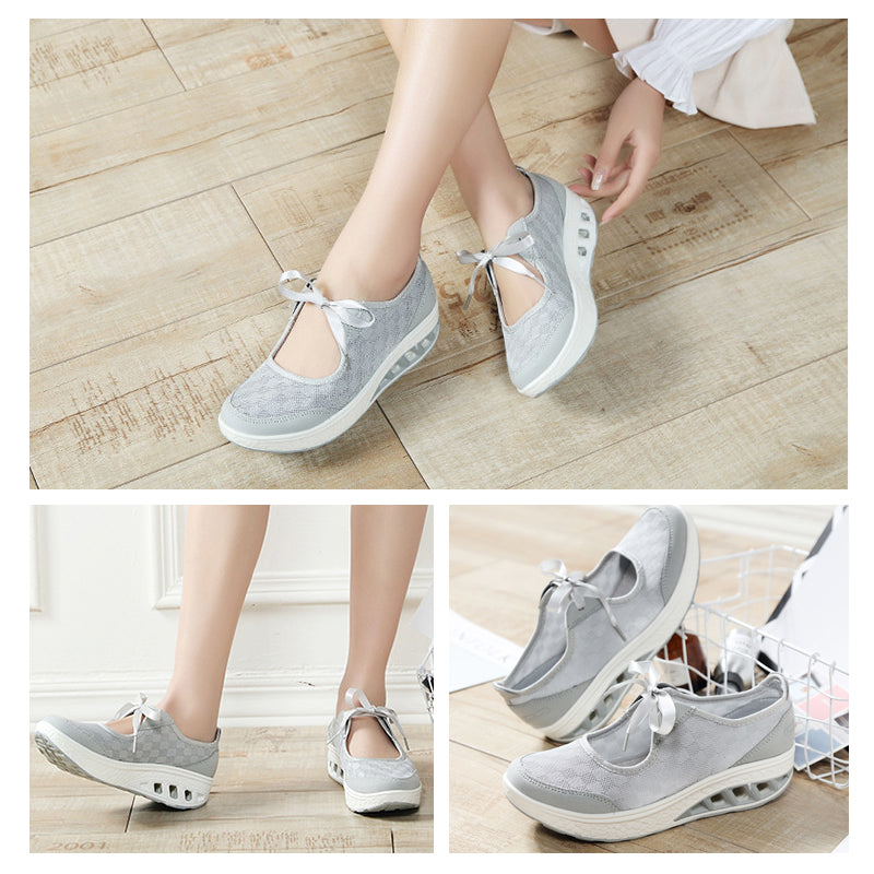 Dames lente schoenen slip op platform