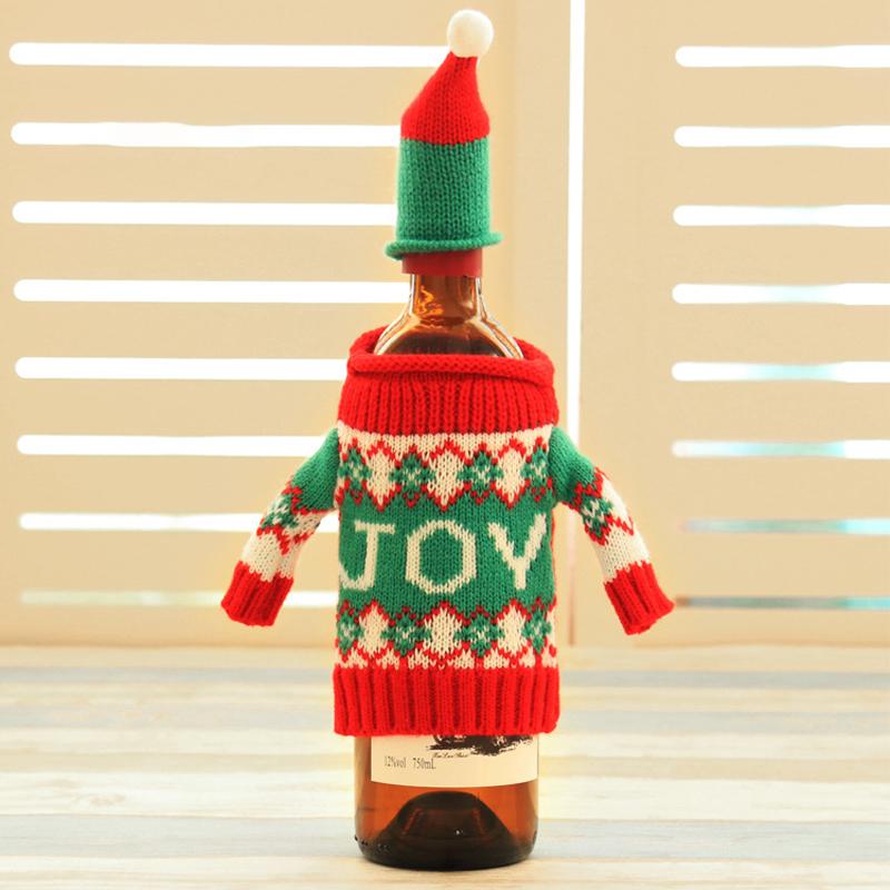 Kerstmis trui met wijnflessen
