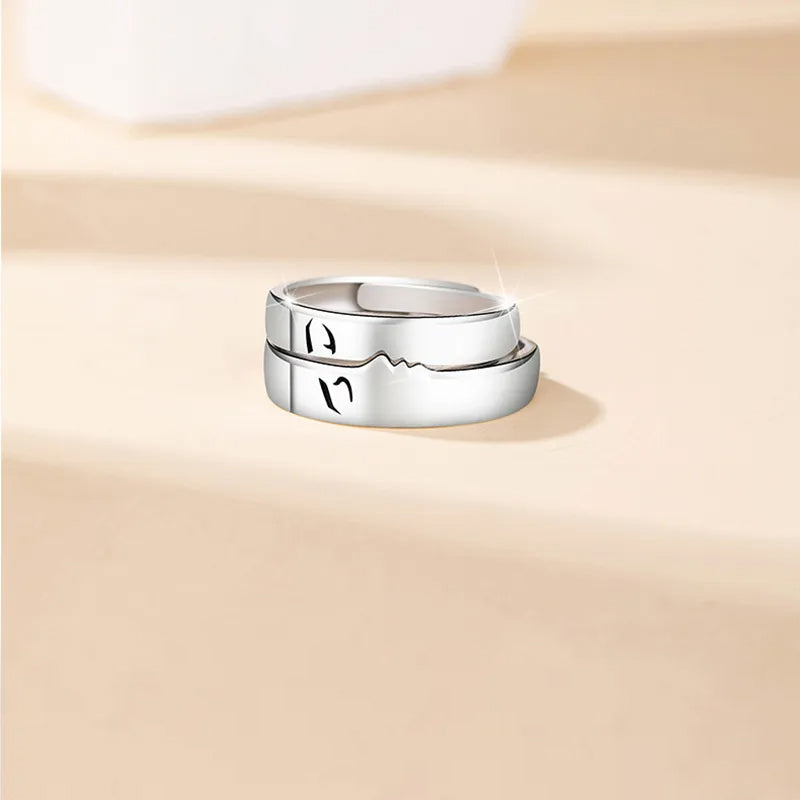 One Kiss Sterling Silver Couple Rings Valentijnsdag Cadeau gids