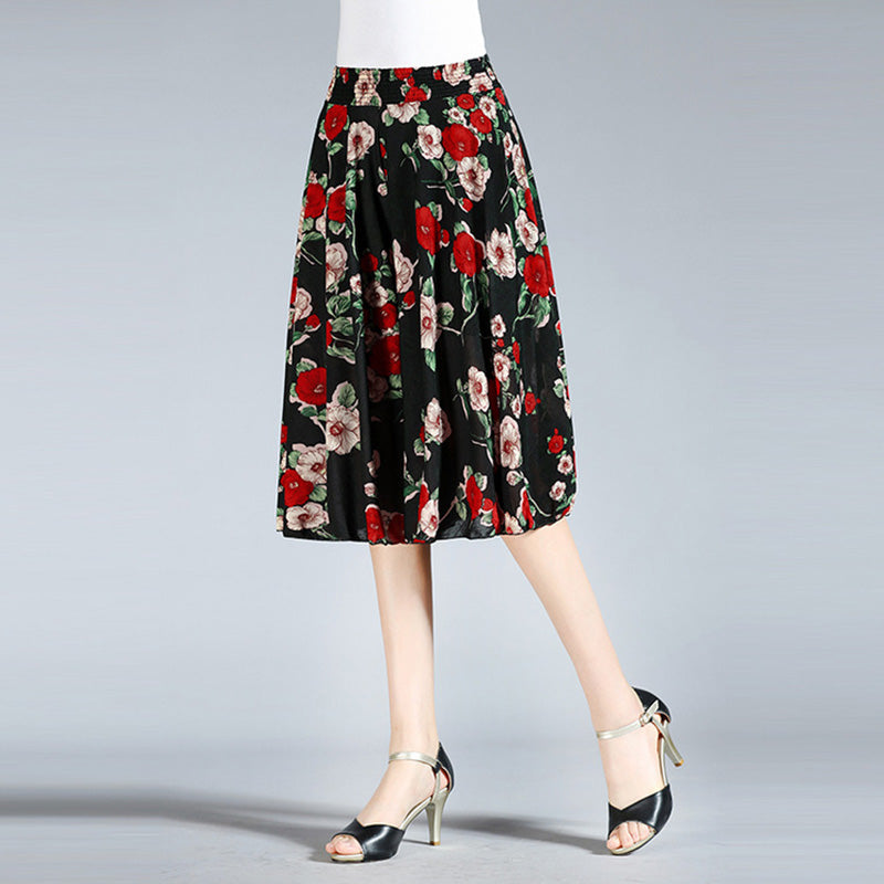 Culottes met wijde pijpen voor dames in vintage stijl