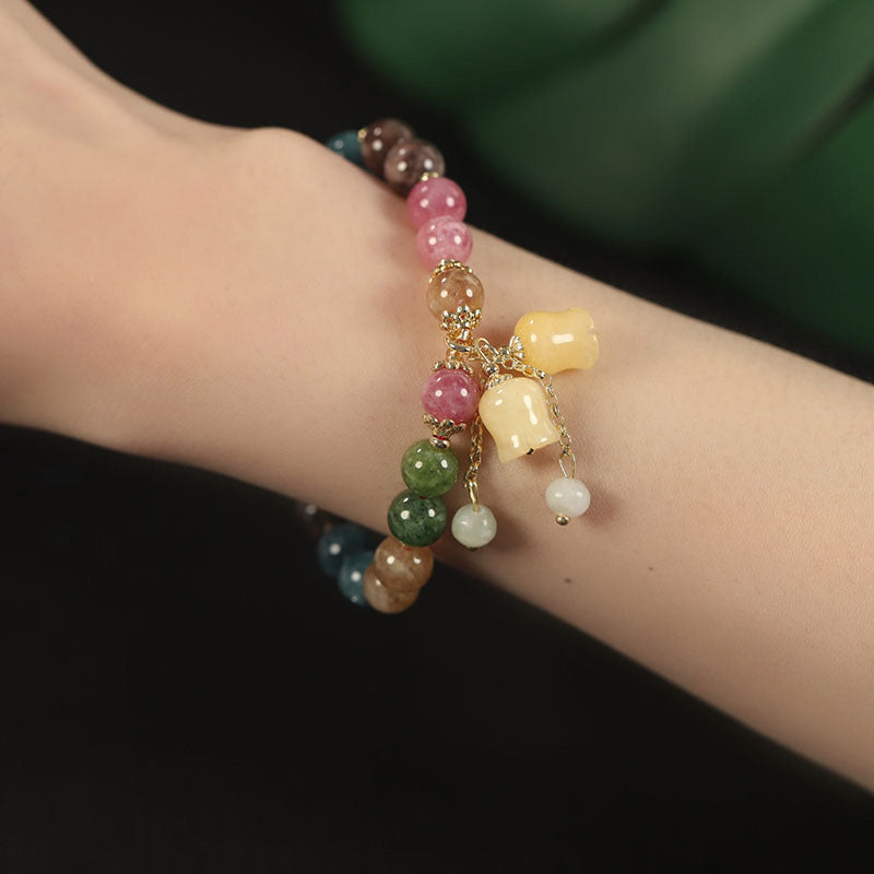Natuurlijk gekleurde toermalijn armband