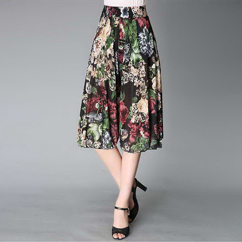 Culottes met wijde pijpen voor dames in vintage stijl