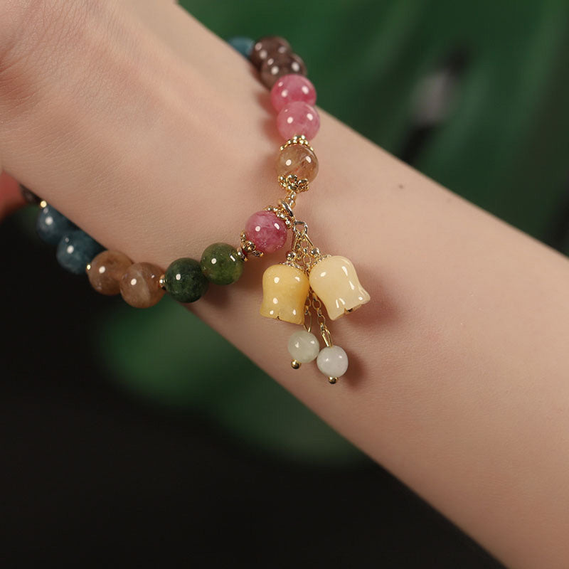 Natuurlijk gekleurde toermalijn armband