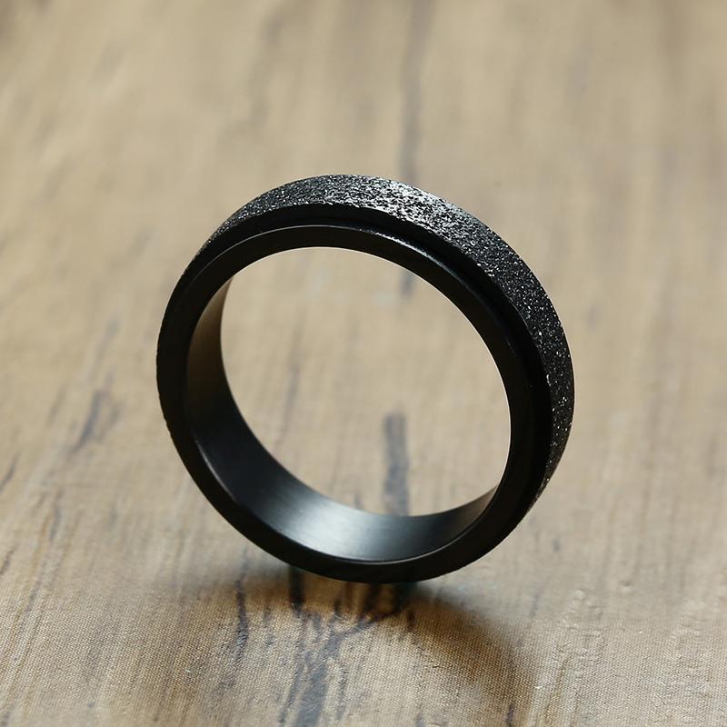 Gezandstraalde Draaiende Fidget Ring