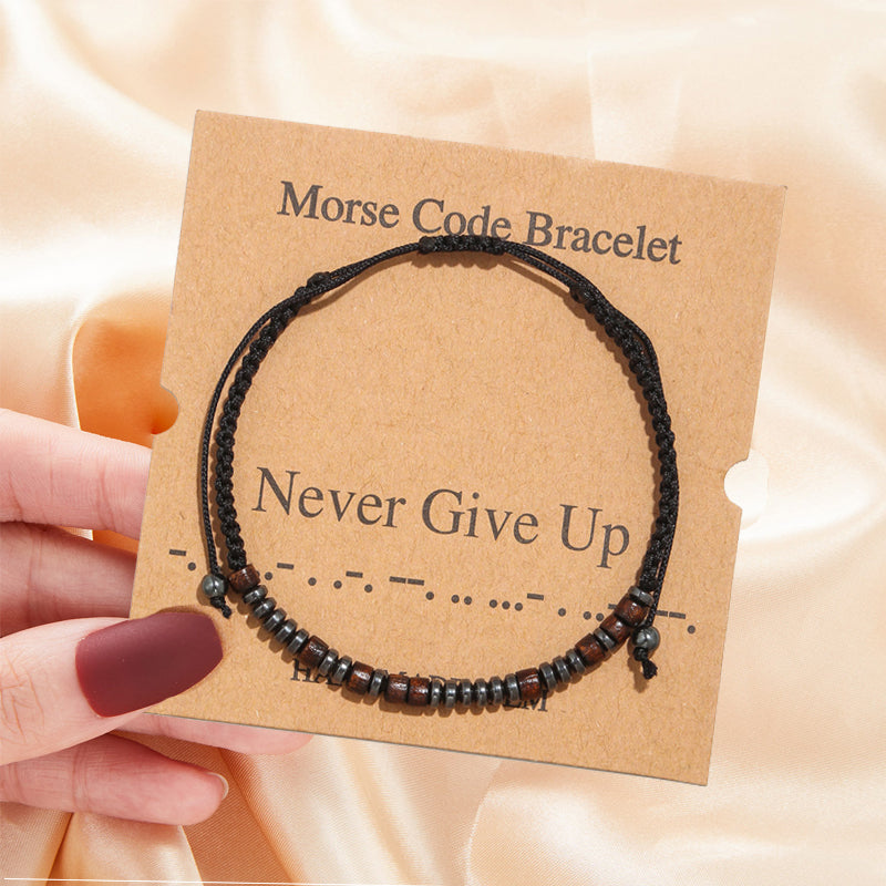 Morse code paar armband