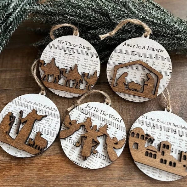 Muziekblad Kerstornament