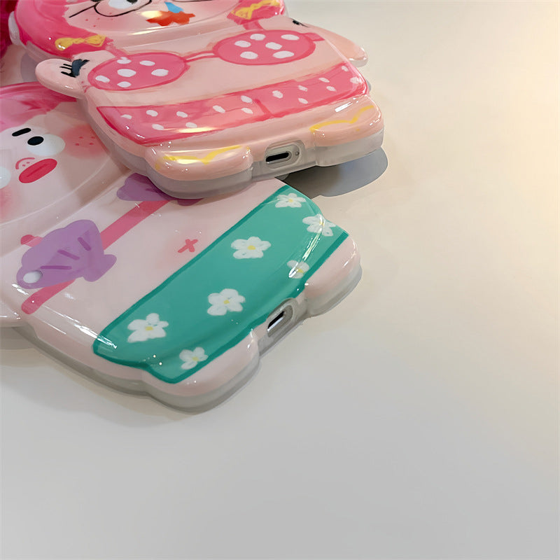 Grappige vlecht badpak telefoonhoesje