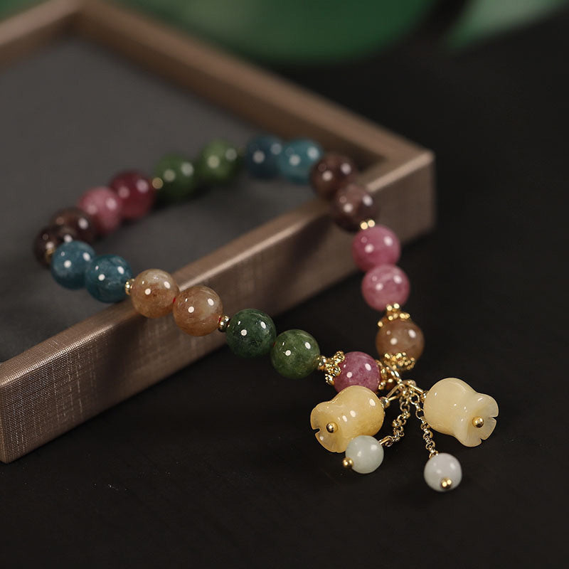 Natuurlijk gekleurde toermalijn armband