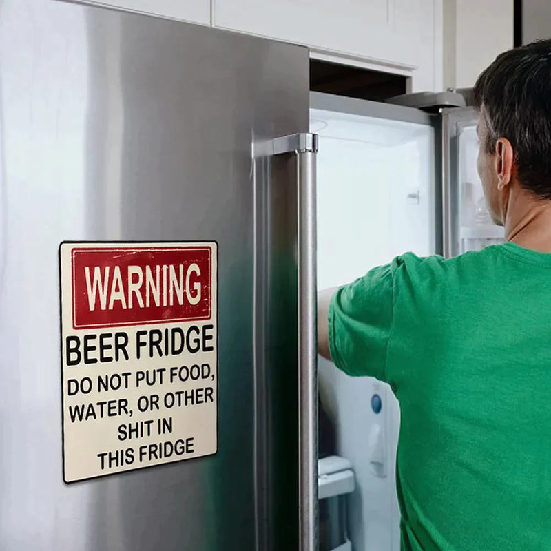 Grappig Bier Koelkast Vintage Sticker Teken