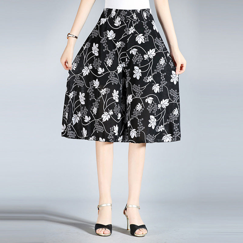 Culottes met wijde pijpen voor dames in vintage stijl