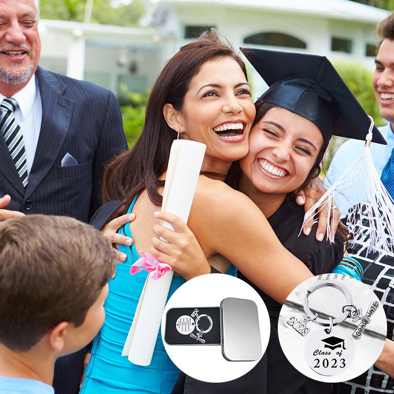 2023 Afstudeer Seisoen metalen sleutelhanger cadeau met geschenkdoos