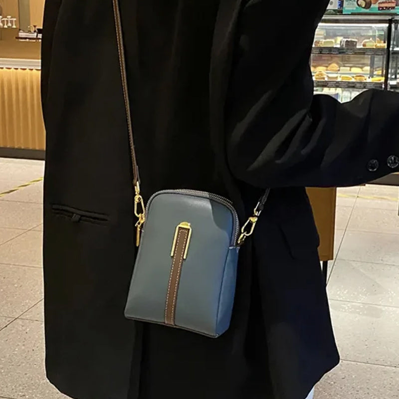 Lychee patroon lederen mobiele telefoon tas