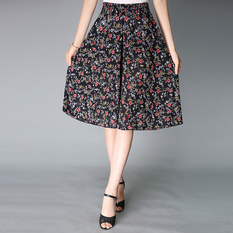 Culottes met wijde pijpen voor dames in vintage stijl