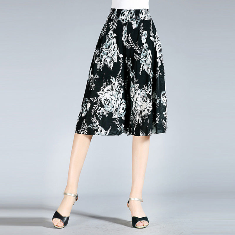 Culottes met wijde pijpen voor dames in vintage stijl