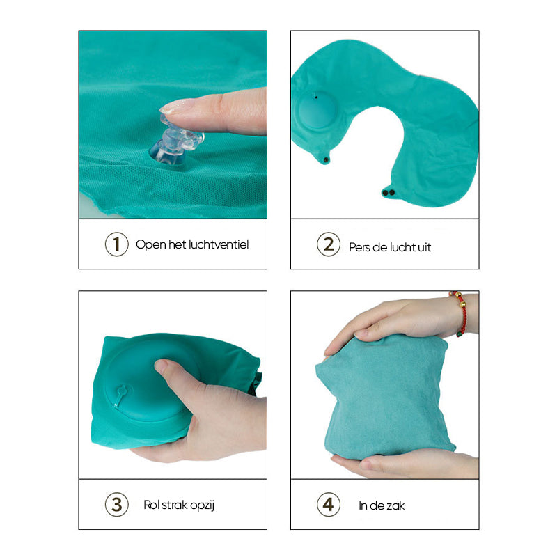 Opblaasbaar reiscomfortkussen