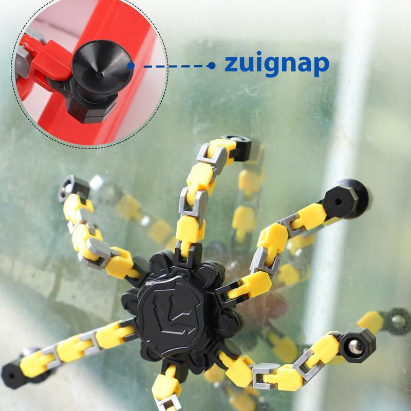 Fidget spinner with suction cup