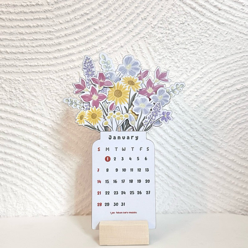 Bureaukalender Bloeiende Bloemen 2024