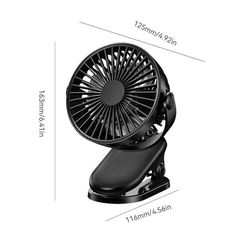 Clip Type USB Oplaadbare Mini Elektrische Ventilator