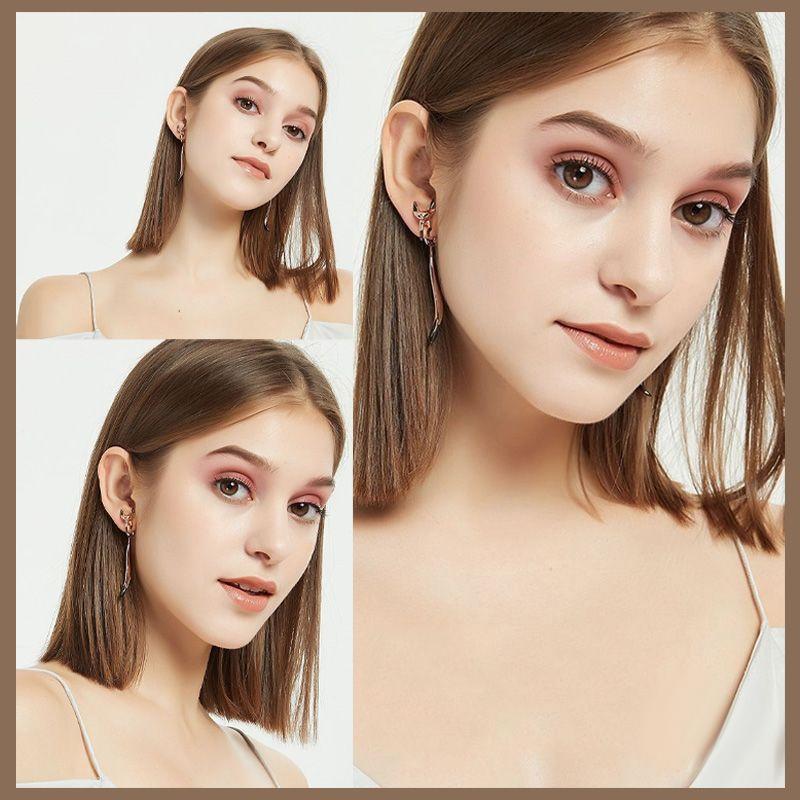 Fijne lange vos oorbellen