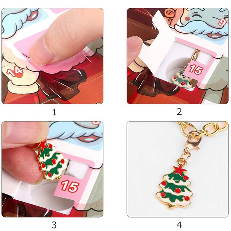 24 dagen countdown kalender DIY kralen blinde doos kerst armband cadeau