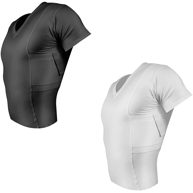 T-shirt met verborgen draaglaag