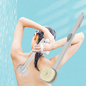 Afneembare badmassageborstel met lange steel