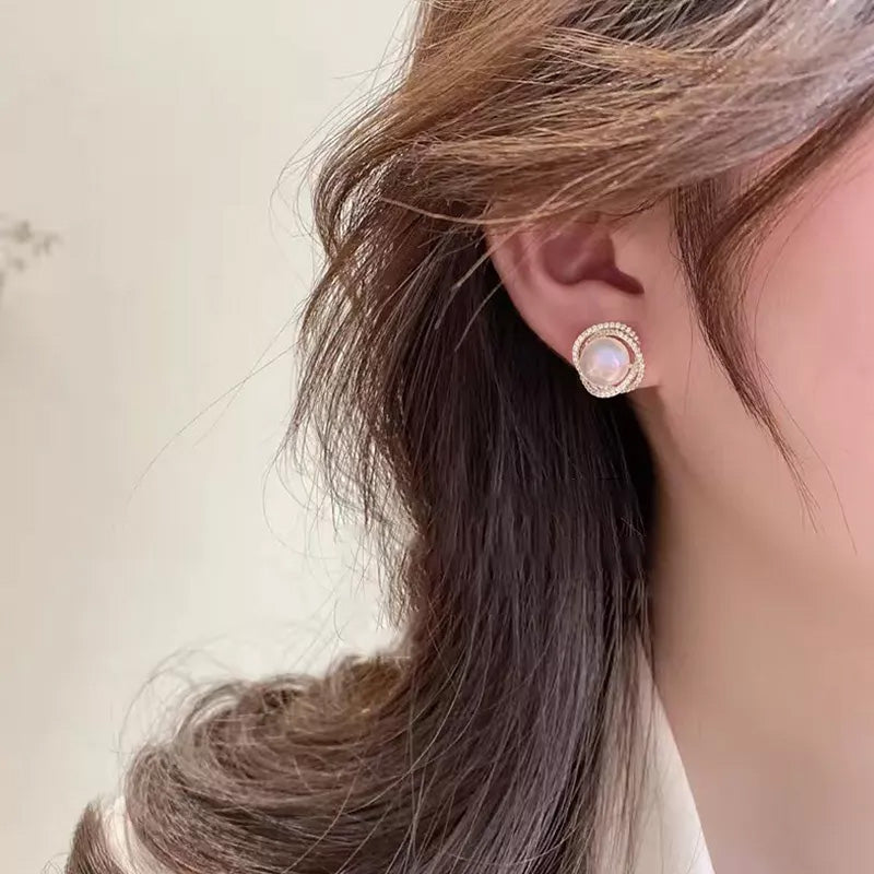 Oorknopjes met parel zeemeermin