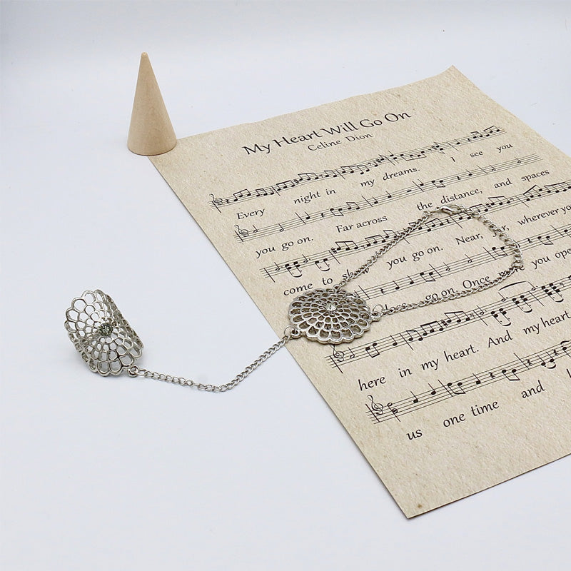 Uitgesneden Bloem Dream Catcher Armband Ring