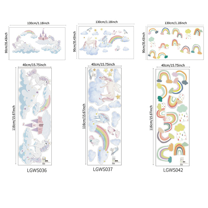 Regenboog dromen muur sticker stickers