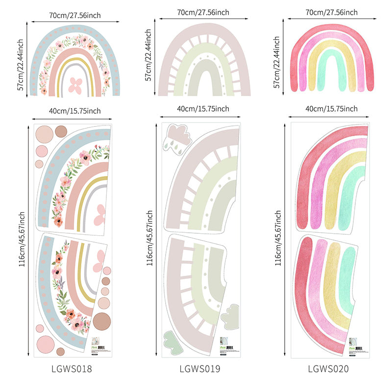 Regenboog dromen muur sticker stickers