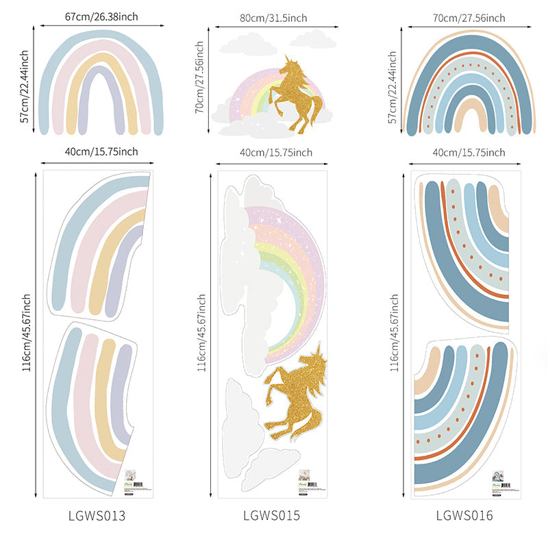 Regenboog dromen muur sticker stickers