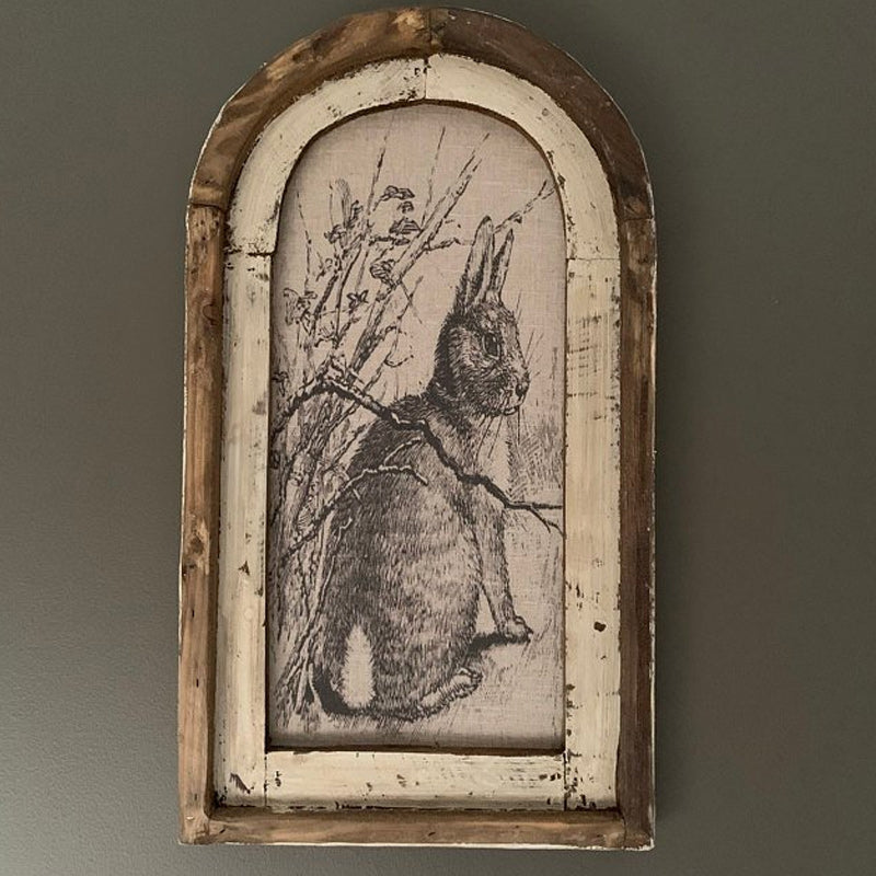 2023 Cadeau | Rustiek boerderijdecor met konijnen aan de muur