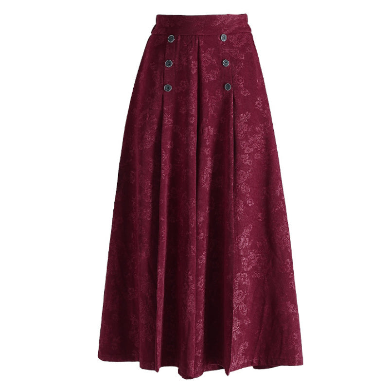 Broek met wijde pijpen en hoge taille