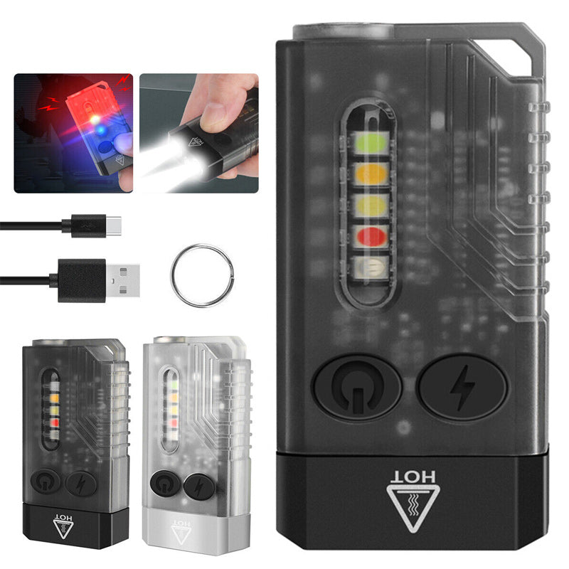 Kleine krachtige EDC-zaklamp met rood UV-blauw licht