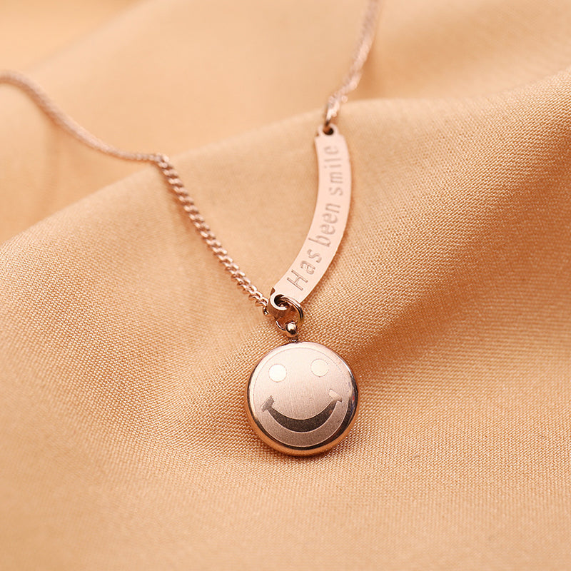Geometrische smiley ketting